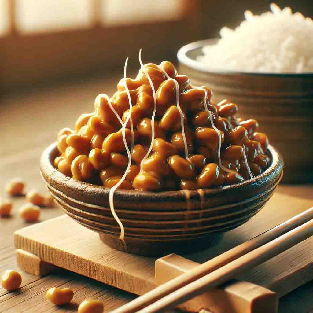 Natto a traditional Japanese fermented soybean product