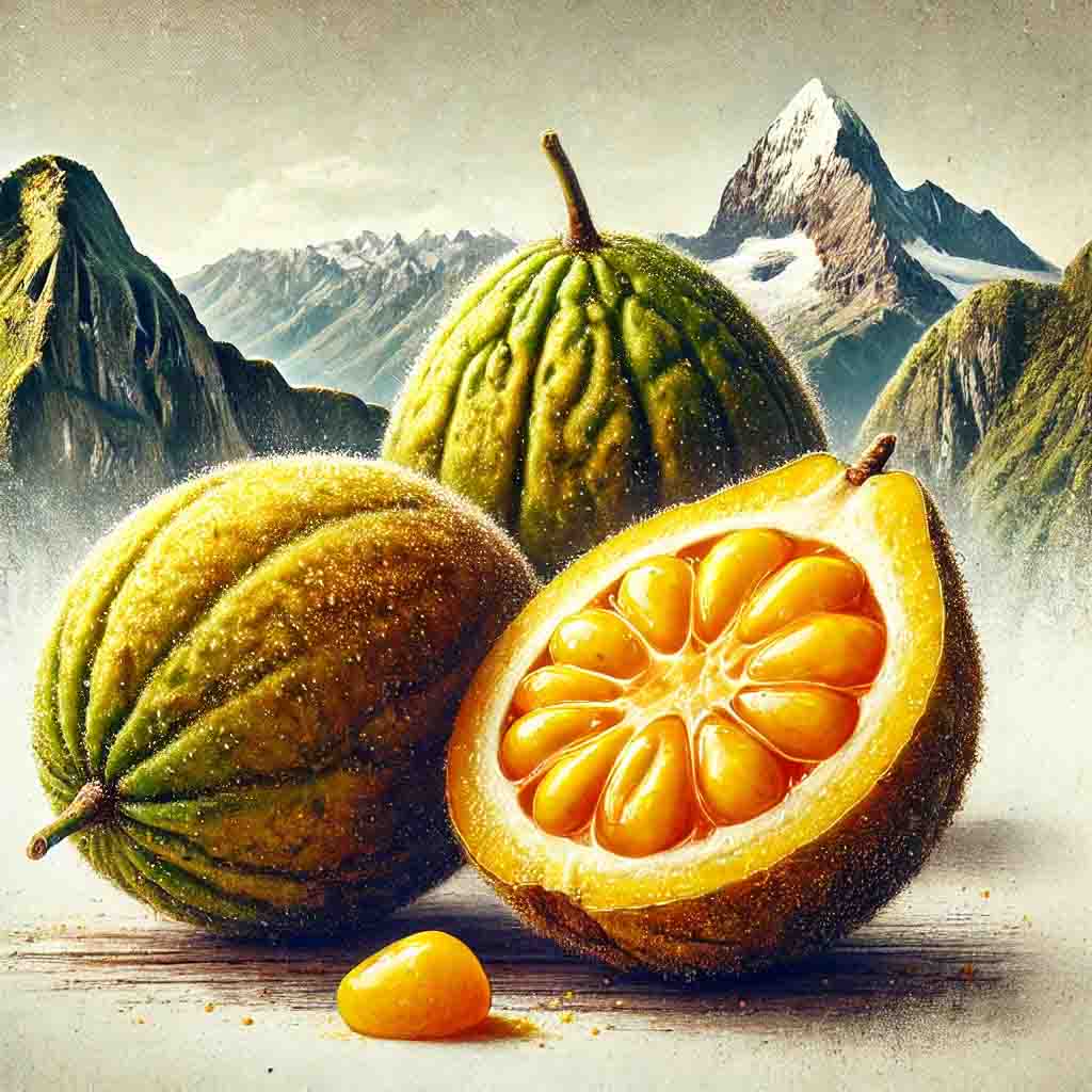 a picture of the fruit lucuma native to Peru