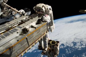 astronomy enthusiasts can witness space walks such as this astronaut doing repairs aboard the ISS