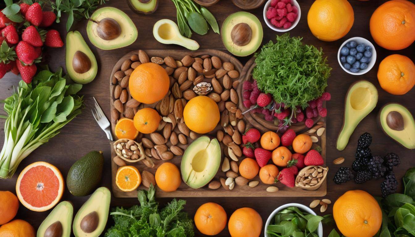 Healthy food assortment