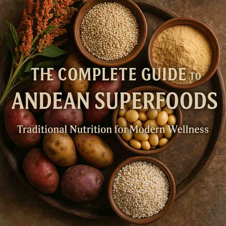 andean superfoods in a bowl on a tray