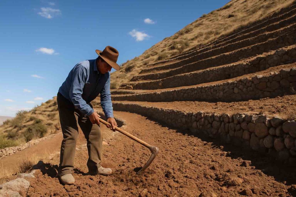 andean seasonal calendar - dry season prep fields