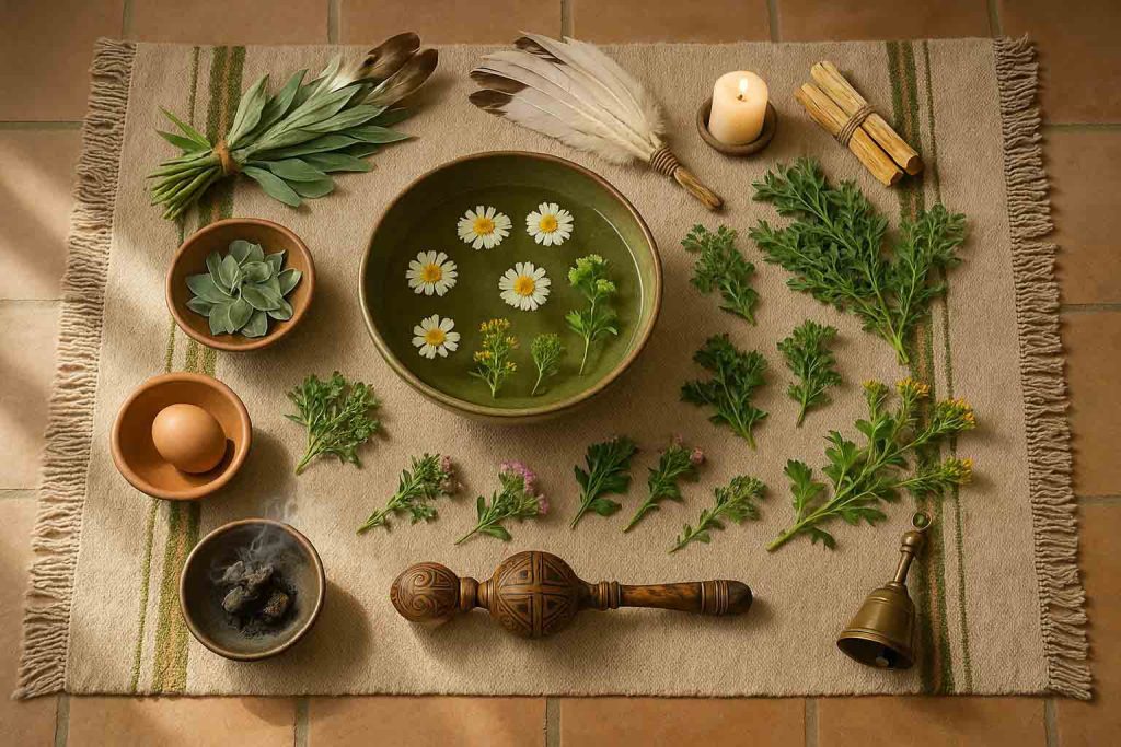limpia cleansing complete ceremony setup